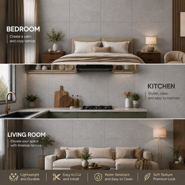 Ivory Fresco Soft Ceramic Foam Wall Sheet – 2×2 ft