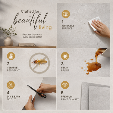 Ivory Fresco Soft Ceramic Foam Wall Sheet – 2×2 ft