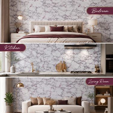 Self Adhesive White Abstract Design Wallpaper 10 meter
