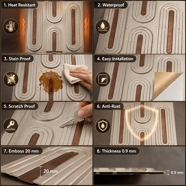 Nidhi Decor Loopa Graige Copper Panel Close-Up – Warm Copper 3D Pattern India