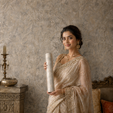 Nidhi Decor Royal Abstract Non-Adhesive Wallpaper 50 Sq.Ft | Designer Art Wall Decor Mumbai | CMC Adhesive