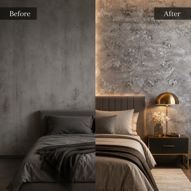 Grey Garden Botanical Wallpaper Roll 50 Sq.Ft | 180 GSM 5-Year Life | Nidhi Decor Non-Adhesive Mumbai