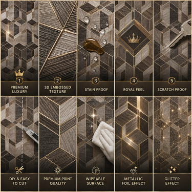 Black Hexagon Wallpaper Close-Up Geometric Pattern | Modern Wall Decor | Nidhi Decor Mumbai
