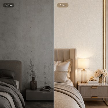 Non Self Adhesive Plain White Royal Touch 58 SQFT Wallpaper