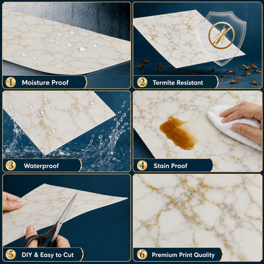 Self Adhesive PVC Foam Wall Sheet 2x2 ft (ND-092) | 2mm Damp-Proof Wall Decor