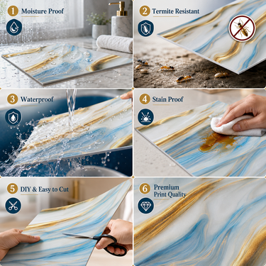 Self Adhesive PVC Foam Wall Sheet 2x2 ft (ND-102) | 2mm Damp-Proof Wall Decor