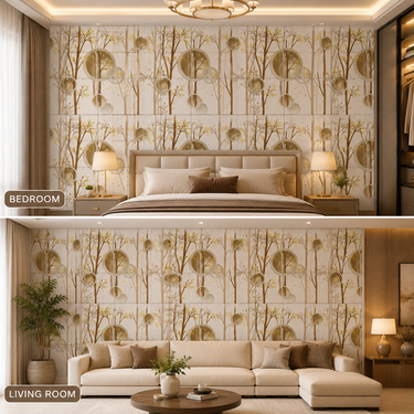 Self Adhesive Tree Design 2.25x2.25 ft Textured Foam Sheet | 5 Sq.Ft Coverage