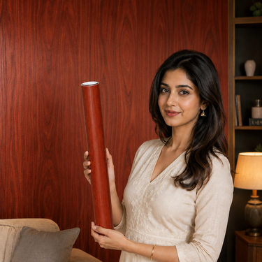 Nidhi Decor Self Adhesive Dark Brown Shade Texture Wallpaper 2 Meter Starter Roll – Mumbai