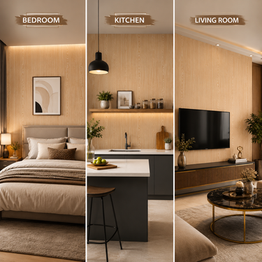 Self Adhesive Light Brown Shade Texture Wallpaper Roll 2 Meter