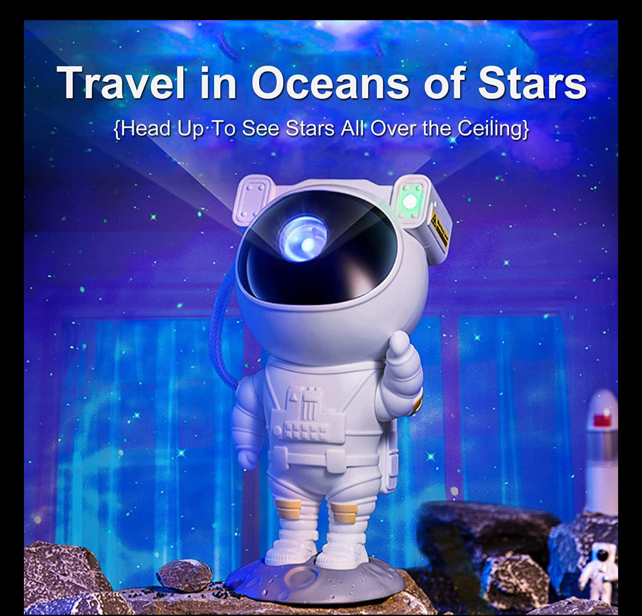Astronaut Galaxy Projector with Remote Control - 360° Adjustable Timer Kids Astronaut Nebula Night Light, for Gifts,Baby Adults Bedroom, Gaming Room, Home and Party