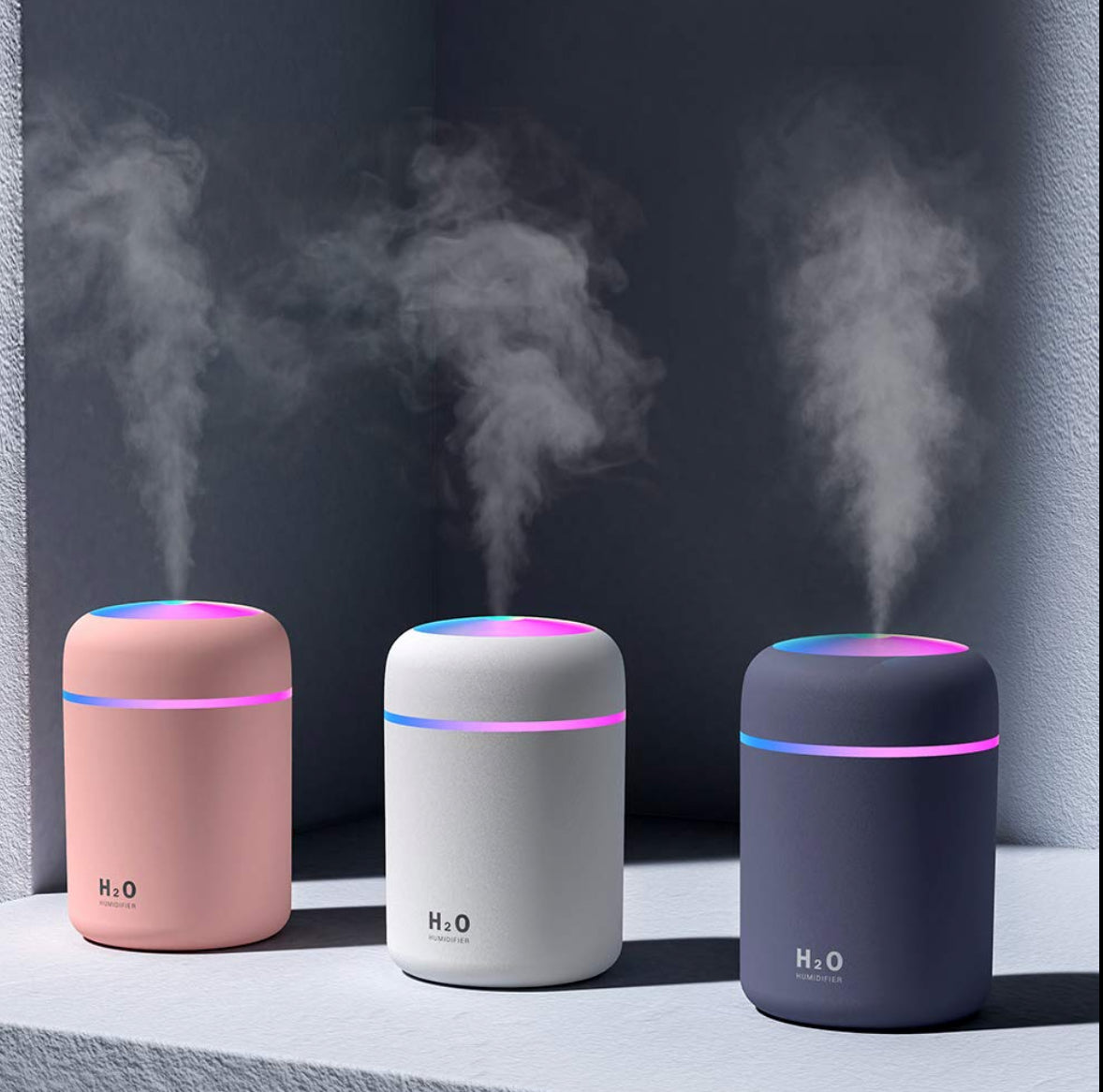 BINSBARRY Humidifier for Room Moisture, Aroma Diffuser for Home, Mist Maker, Cool Mist Humidifier, Small Quiet Air Humidifier, Ultrasonic Essential Oil Diffuser Electric (Multicolour)