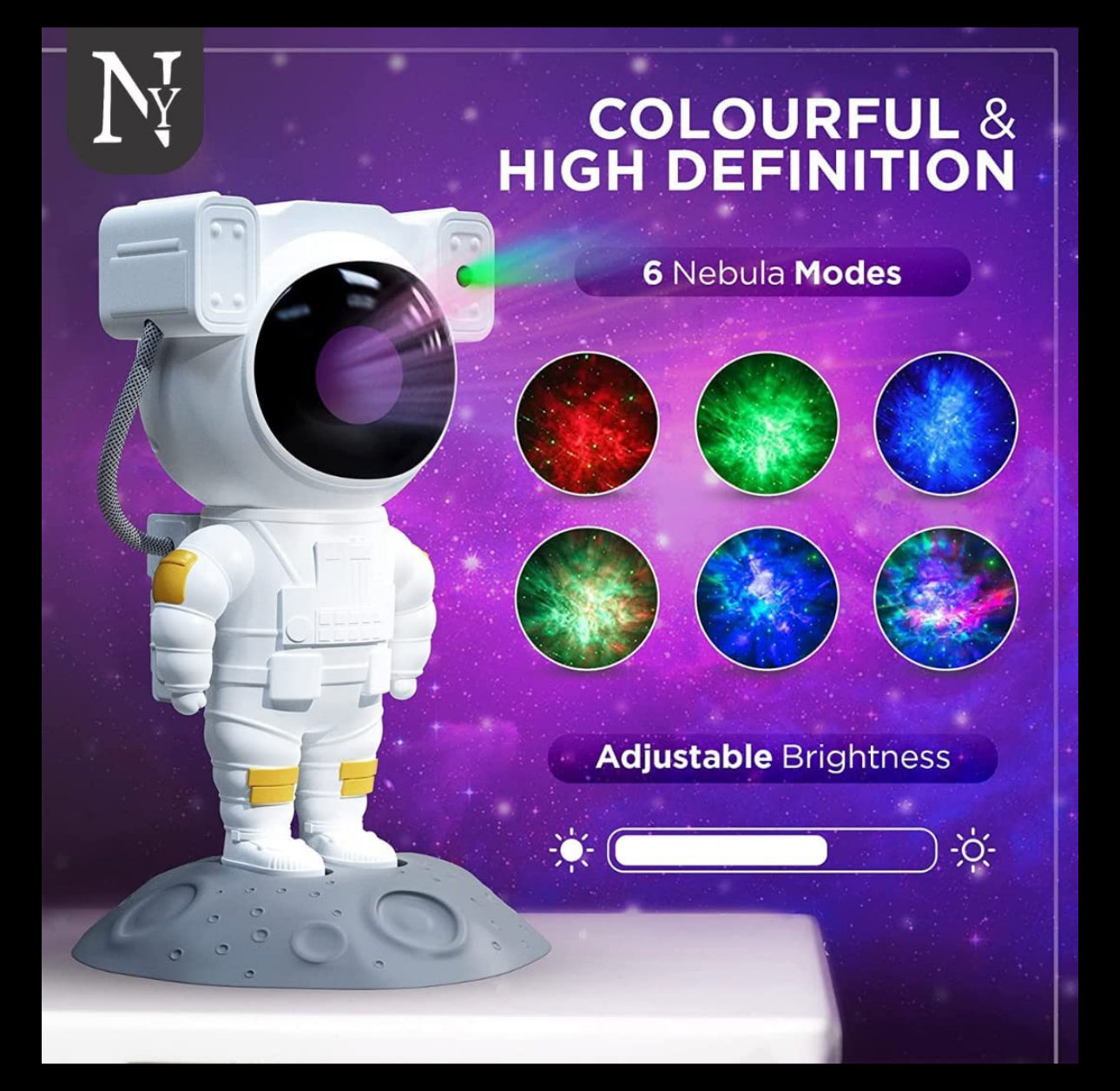 Astronaut Galaxy Projector with Remote Control - 360° Adjustable Timer Kids Astronaut Nebula Night Light, for Gifts,Baby Adults Bedroom, Gaming Room, Home and Party
