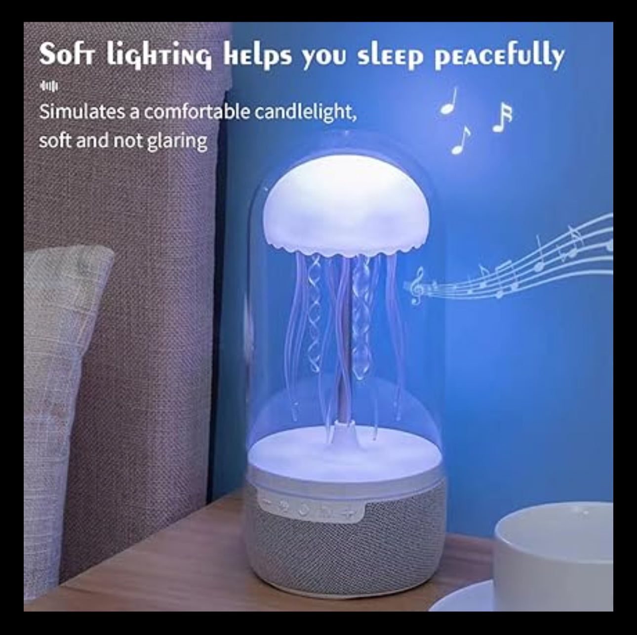 STAR PRIM Mood Lighting Bluetooth Speaker Jellyfish Wireless Portable Speaker with LED Night Light Wireless Bluetooth, Lighting for Home or Travel, Color-Changing LED Light