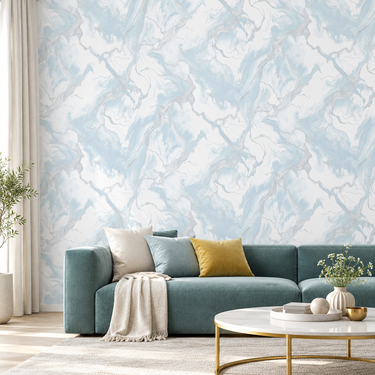 Arctic Blue Marble Waves – Nidhi Decor – Image 6