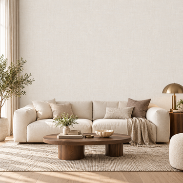 Royal Ivory Woven Linen Wallpaper 21 Inch × 10 Meter - image 5