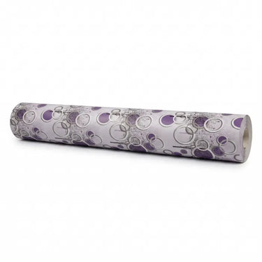 Self Adhesive Wallpaper White Purple Circle Texture 10 Meter