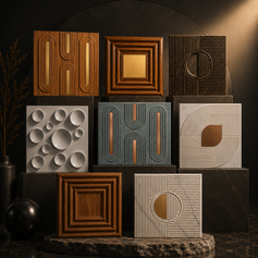 3D PVC WALL PANELS 1.5X1.5 FT