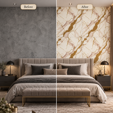Self Adhesive PVC Foam Wall Sheet 2x2 ft (ND-170) | 2mm Damp-Proof Wall Decor (Minimum 5 Quantity)