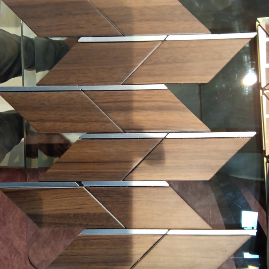 Wooden frame mossiac tiles