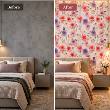 Self Adhesive PVC Foam Wall Sheet 2x2 ft (ND-174) | 2mm Damp-Proof Wall Decor (Minimum 5 Quantity)