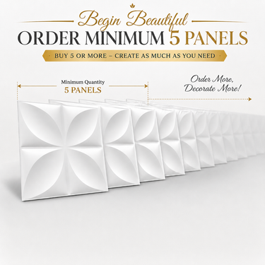 Self Adhesive Square White Silver 3D PVC Wall Panel 1.5x1.5 ft | Peel & Stick (Order Minimum 5 Panels)