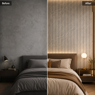 Champagne Beige Marble Fluted Grille Wall Panel Roll – 2 × 10 ft