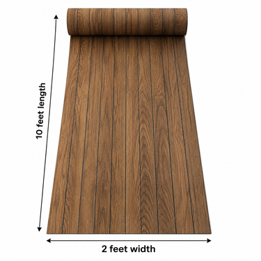 Royal Teak Wood-Finish Fluted Grille Wall Panel Roll – Self-Adhesive, 2 × 10 ft