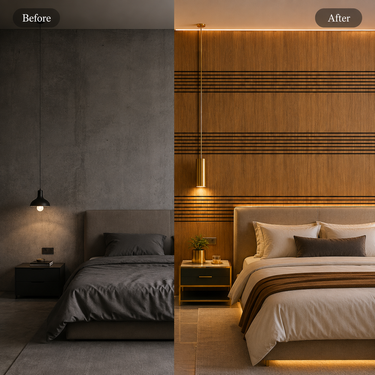 Warm Oak Wooden Grille Sheet 2×10 ft | Self-Adhesive Decorative Wood Slat Wall Panel Roll | Plain & Fluted Wall Covering for Living Room, Bedroom & TV Unit