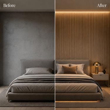 Walnut Wooden Grille Sheet 2×10 ft | Self-Adhesive Wood Slat Wall Panel Roll | Fluted Wood Texture Wall Covering for Living Room, Bedroom & TV Unit
