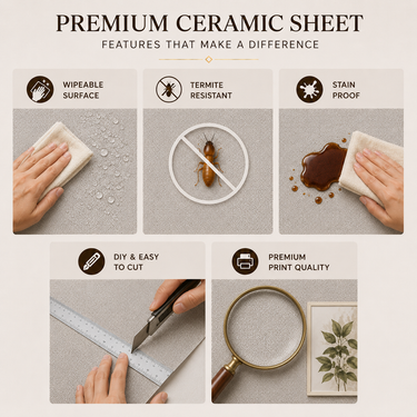 Silver Linen Soft Ceramic Foam Wall Sheet – 2×2 ft