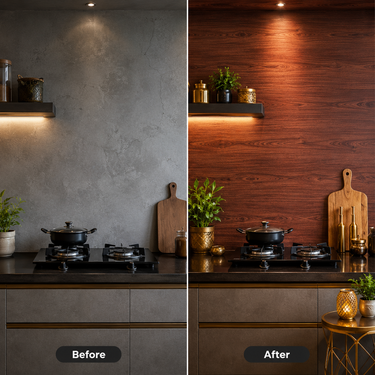 Mahogany Red Wood Grain Self-Adhesive Kitchen Sticker – 2 Meter Roll