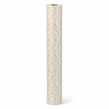 Self Adhesive White Gold Geometry Texture Wallpaper Roll 2 Meter