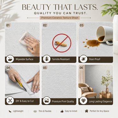 Pearl Strata Soft Ceramic Foam Wall Sheet – 2×2 ft