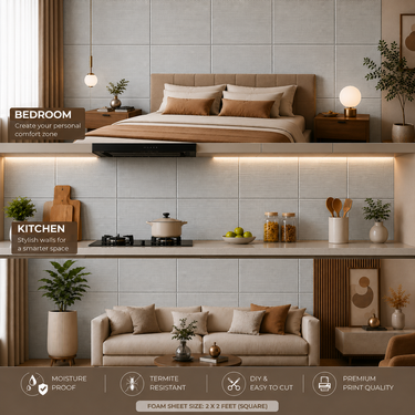 Pearl Strata Soft Ceramic Foam Wall Sheet – 2×2 ft