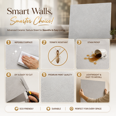 Lunar Ripples Soft Ceramic Foam Wall Sheet – 2×2 ft