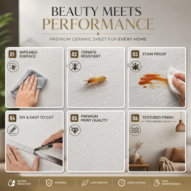 Ivory Haven Soft Ceramic Foam Wall Sheet – 2×2 ft
