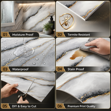 Self Adhesive Grey Shade Abstract Foam Wall Sheet 2x2 ft | 2mm Damp-Proof Decor
