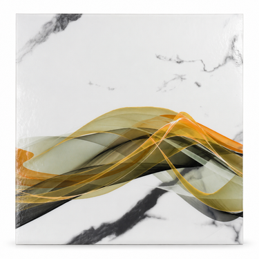 Self Adhesive White Abstract Wave Foam Wall Sheet 2x2 ft | 2mm Damp-Proof Decor