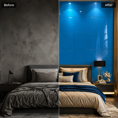 Self Adhesive Plain Navy Blue Foam Wall Sheet 2x2 ft | 2mm Damp-Proof Decor