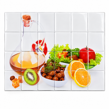 Glossy Great Vibes Kitchen Backsplash Sticker Sheet – 90 × 60 cm