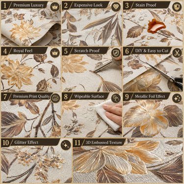 Non Self Adhesive Yellow Flower Wallpaper Room Setting – Nidhi Decor 50 Sq.Ft Mumbai India