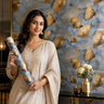 Nidhi Decor Non Self Adhesive Blue Petal Wallpaper 21in x 10m – 50 Sq.Ft Coastal Wall Decor Mumbai