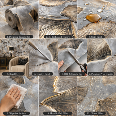 Nidhi Decor Petal Wallpaper Close-Up – Elegant Petal Pattern 50 Sq.Ft Roll India