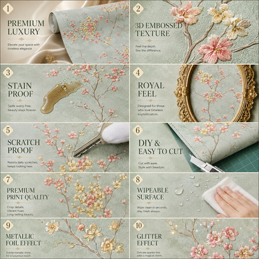 Non Self Adhesive Green Pink Leaf Wallpaper Room Setting – Nidhi Decor 50 Sq.Ft Mumbai India