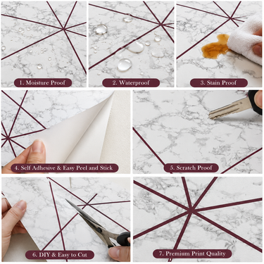 Self Adhesive Geometric Design Wallpaper 10 meter