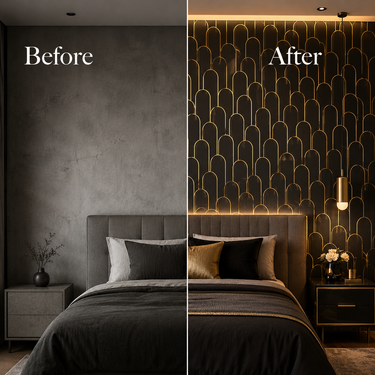 Self Adhesive Oval Black Gold Wallpaper 10 meter