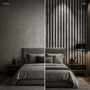 Self Adhesive Grey Black Line Wallpaper 10m x 18in | Modern Striped Wall Decor