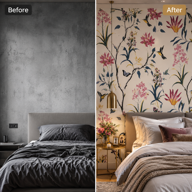 Nidhi Decor Colourful Garden Wallpaper Close-Up – Vibrant Floral Pattern India