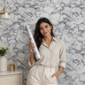 Nidhi Decor Self Adhesive White Abstract Wallpaper 10m x 18in – Modern Minimalist Wall Decor Mumbai