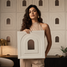 Nidhi Decor Non Self Adhesive Archi White Copper 3D PVC Wall Panel 1.5x1.5 Ft – Premium 5-Year Life Mumbai